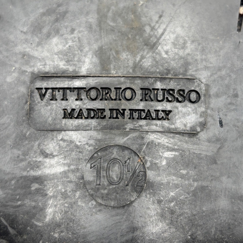 Vittorio Russo Men's Brown Leather Cap Toe Oxford Brogue Dress Shoes Italy 10½ - Picture 6 of 16